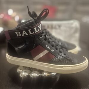 Bally Shoes - Heros - Black Deer Grained High Top Sz 9.5